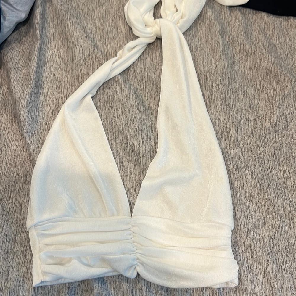 White halter top.